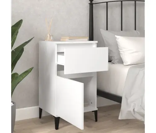 Naktsskapītis, 40X35X70 Cm, Balts Vidaxl