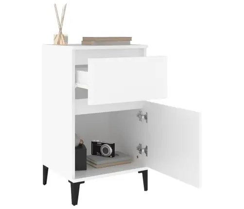 Naktsskapītis, 40X35X70 Cm, Balts Vidaxl