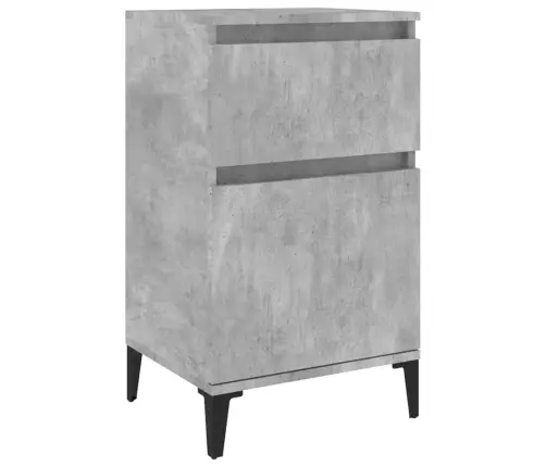 Naktsskapītis, Betona Pelēks, 40X35X70 Cm Vidaxl