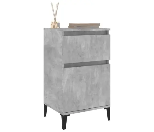 Naktsskapītis, Betona Pelēks, 40X35X70 Cm Vidaxl