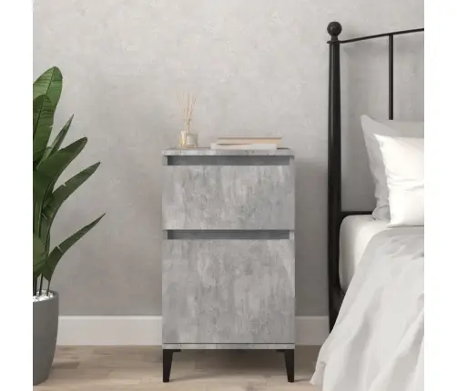 Naktsskapītis, Betona Pelēks, 40X35X70 Cm Vidaxl