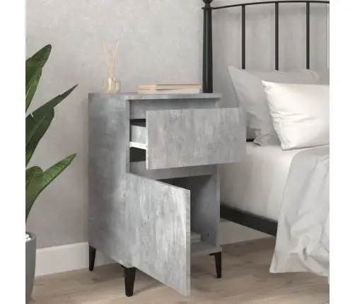 Naktinės Spintelės, 2Vnt., Betono Pilkos Spalvos, 40X35X70Cm Naktinės Spintelės, 2Vnt., Betono Pilkos Spalvos, 40X35X70Cm