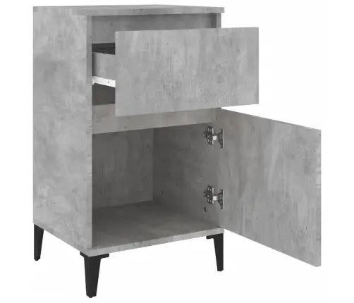 Naktinės Spintelės, 2Vnt., Betono Pilkos Spalvos, 40X35X70Cm Naktinės Spintelės, 2Vnt., Betono Pilkos Spalvos, 40X35X70Cm