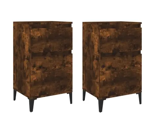 Naktsskapīši, 2 Gab., Ozolkoka Krāsā, 40X35X70 Cm Vidaxl