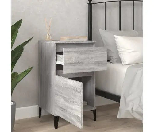 Naktinė Spintelė, Pilkos Sonoma Ąžuolo Spalvos, 40X35X70Cm