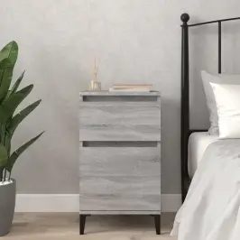 Naktsskapītis, Pelēks, 40X35X70 Cm Vidaxl