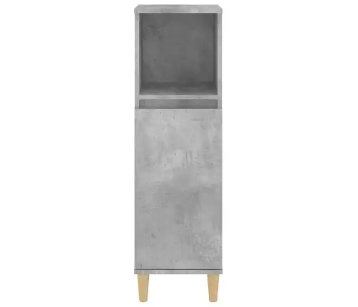 Vannasistabas Skapītis, Pelēks, 30X30X100 Cm, Inženierijas Koks Vidaxl