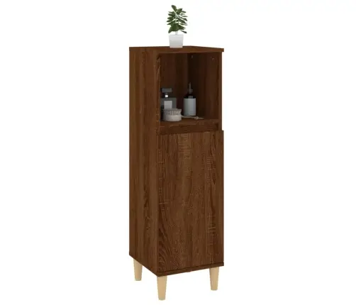 Vannasistabas Skapītis, Ozola, 30X30X100 Cm, Inženierijas Koks Vidaxl