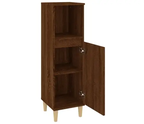 Vannasistabas Skapītis, Ozola, 30X30X100 Cm, Inženierijas Koks Vidaxl