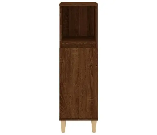 Vannasistabas Skapītis, Ozola, 30X30X100 Cm, Inženierijas Koks Vidaxl