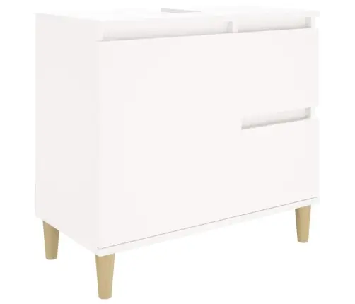 Vonios Kambario Spintelė, Balta, 65X33X60cm Apdirbta Mediena