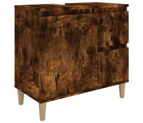 Vannasistabas Skapītis, Ozola, 65X33X60 Cm, Inženierijas Koks Vidaxl