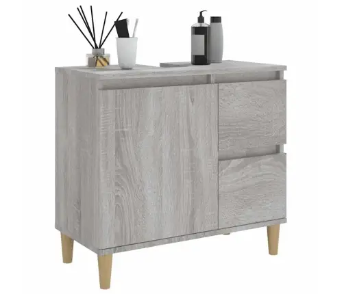 Vannitoakapp, Hall Sonoma Tamm, 65 X 33 X 60 cm Tehispuit