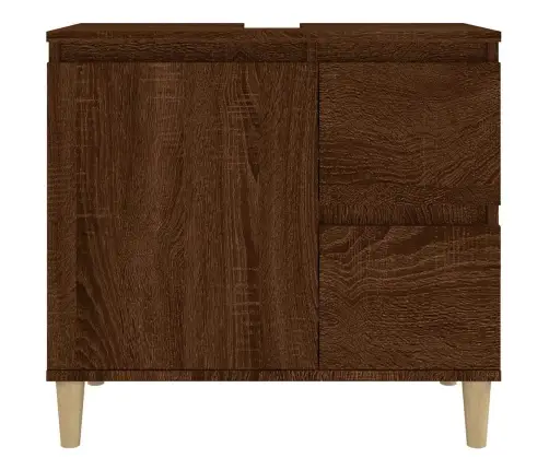 Vannitoakapp, Pruun Tamm, 65 X 33 X 60 cm Tehispuit