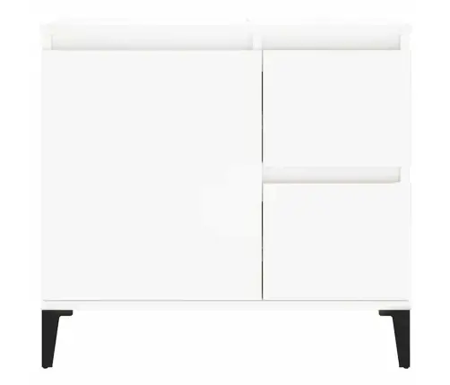 Vonios Kambario Spintelė, Balta, 65X33X60cm Apdirbta Mediena