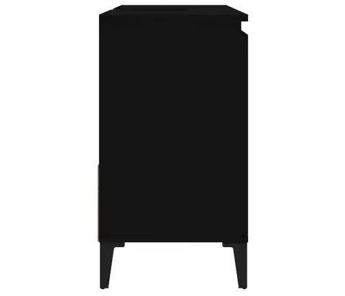 Vannasistabas Skapītis, Melns, 65X33X60 Cm, Inženierijas Koks Vidaxl