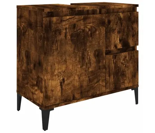 Vannasistabas Skapītis, Ozola, 65X33X60 Cm, Inženierijas Koks Vidaxl