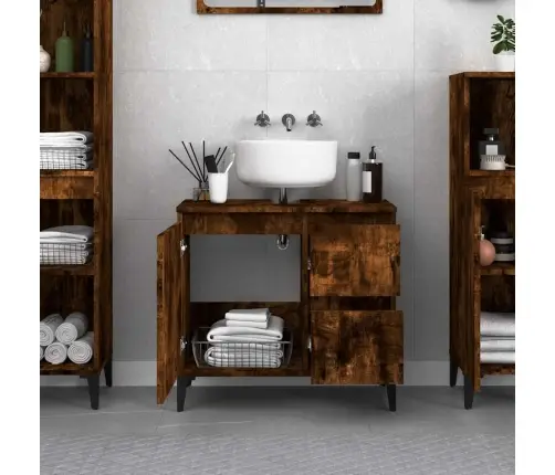 Vannasistabas Skapītis, Ozola, 65X33X60 Cm, Inženierijas Koks Vidaxl