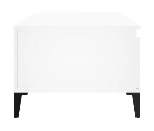 Kafijas Galdiņš, Balts, 90X50X36,5 Cm, Inženierijas Koks Vidaxl