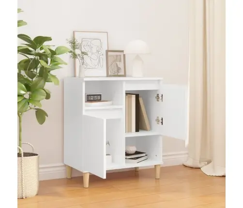 Kumode, Balta, 60X35X70 Cm, Inženierijas Koks Vidaxl