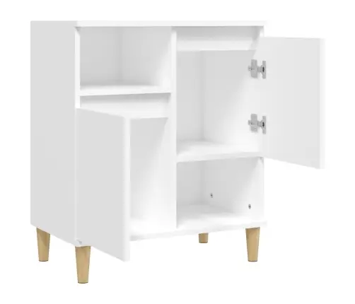 Kumode, Balta, 60X35X70 Cm, Inženierijas Koks Vidaxl