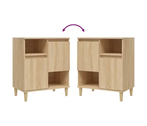 Kumode, Ozolkoka Krāsā, 60X35X70 Cm, Inženierijas Koks Vidaxl