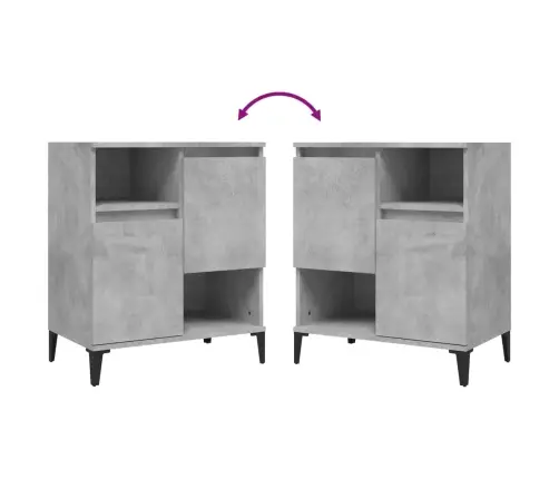 Plaukts, Betona Pelēks, 60X35X70 Cm, Inženierijas Koks Vidaxl