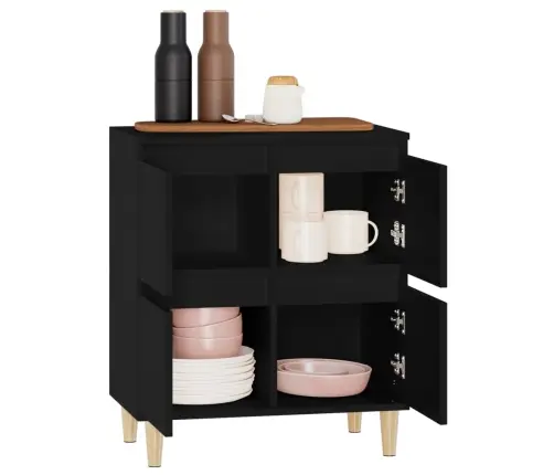 Kumode, Melns, 60X35X70 Cm, Inženierijas Koks Vidaxl