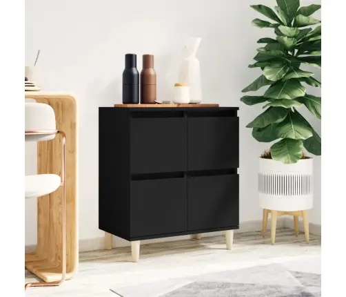 Kumode, Melns, 60X35X70 Cm, Inženierijas Koks Vidaxl