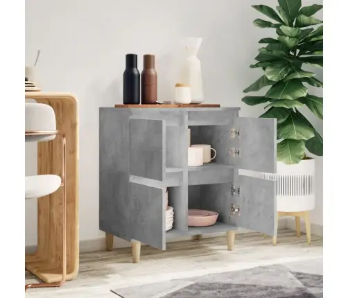 Plaukts, Betona Pelēks, 60X35X70 Cm, Inženierijas Koks Vidaxl