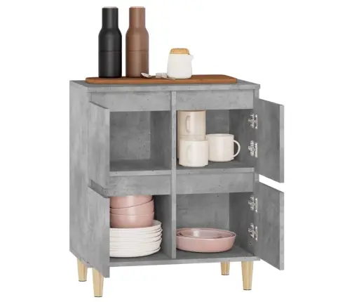 Plaukts, Betona Pelēks, 60X35X70 Cm, Inženierijas Koks Vidaxl