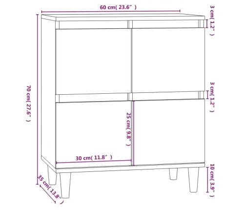 Plaukts, Betona Pelēks, 60X35X70 Cm, Inženierijas Koks Vidaxl