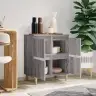 Kumode, Pelēka Ozolkoka, 60X35X70 Cm, Inženierijas Koks Vidaxl