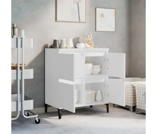 Kumode, Balta, 60X35X70 Cm, Inženierijas Koks Vidaxl