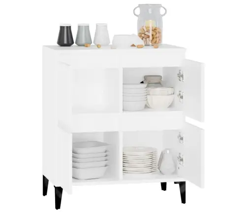 Kumode, Balta, 60X35X70 Cm, Inženierijas Koks Vidaxl