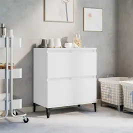 Kumode, Balta, 60X35X70 Cm, Inženierijas Koks Vidaxl