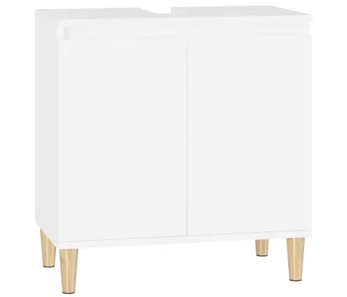 Spintelė Praustuvui, Balta, 58X33X60cm Apdirbta Mediena