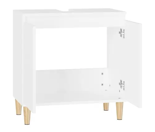 Spintelė Praustuvui, Balta, 58X33X60cm Apdirbta Mediena