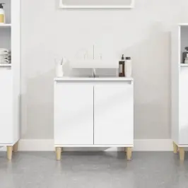 Spintelė Praustuvui, Balta, 58X33X60cm Apdirbta Mediena