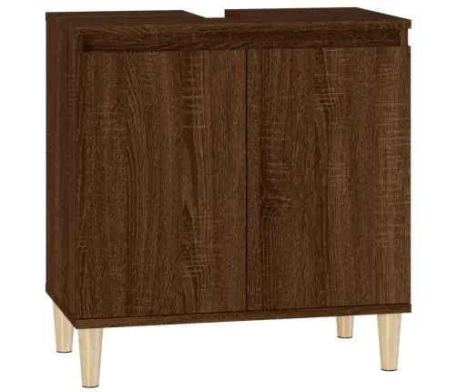 Spintelė Praustuvui, Ruda Ąžuolo, 58X33X60cm Apdirbta Mediena