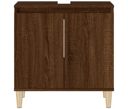 Spintelė Praustuvui, Ruda Ąžuolo, 58X33X60cm Apdirbta Mediena