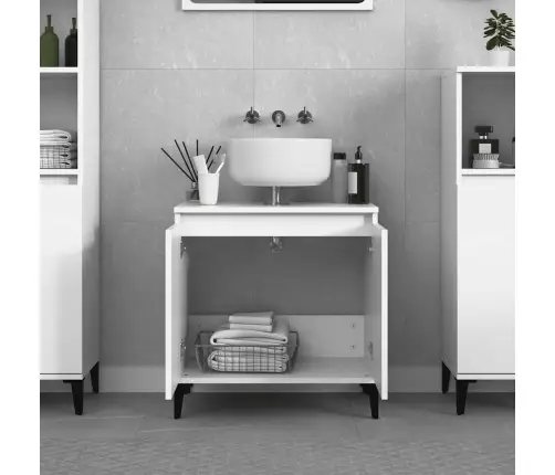 Spintelė Praustuvui, Balta, 58X33X60cm Apdirbta Mediena