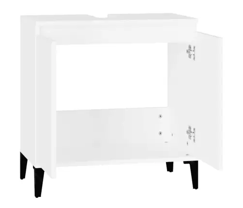 Spintelė Praustuvui, Balta, 58X33X60cm Apdirbta Mediena