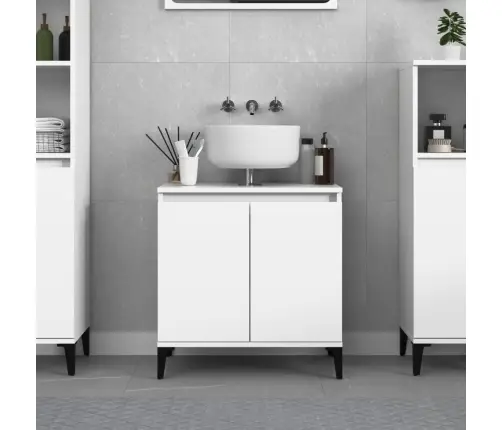 Spintelė Praustuvui, Balta, 58X33X60cm Apdirbta Mediena