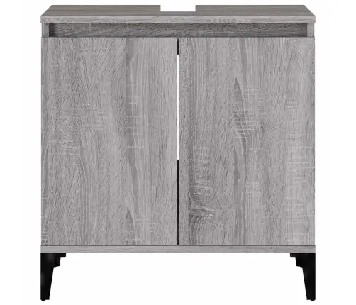 Izlietnes Skapītis, Pelēks, 58X33X60 Cm, Inženierijas Koks Vidaxl
