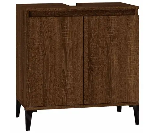 Izlietnes Skapītis, 58X33X60 Cm, Inženierijas Koks, Ozolkoka Vidaxl