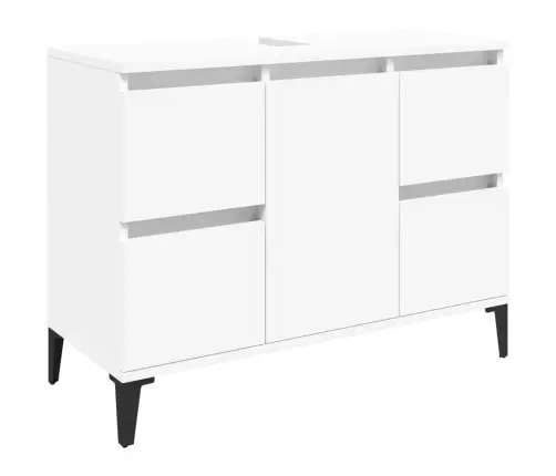 Izlietnes Skapītis, Balts, 80X33X60 Cm, Inženierijas Koks Vidaxl