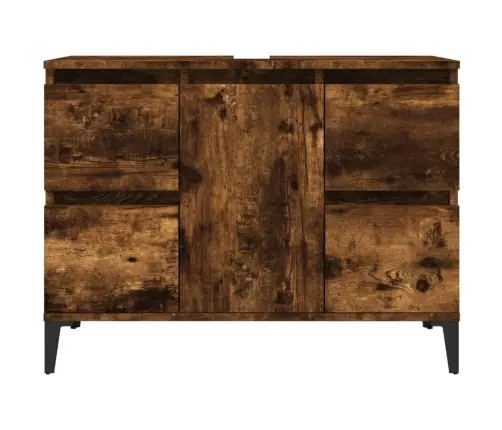 Izlietnes Skapītis, Ozola Krāsā, 80X33X60 Cm, Inženierijas Koks Vidaxl