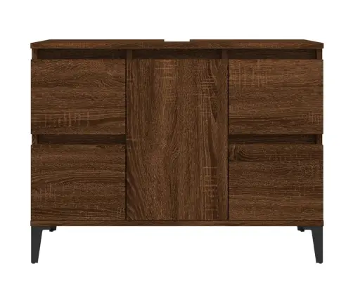 Izlietnes Skapītis, Ozolkoka, 80X33X60 Cm, Inženierijas Koks Vidaxl