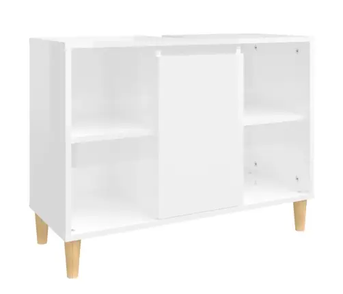 Spintelė Praustuvui, Balta, 80X33X60cm Mediena, Blizgi